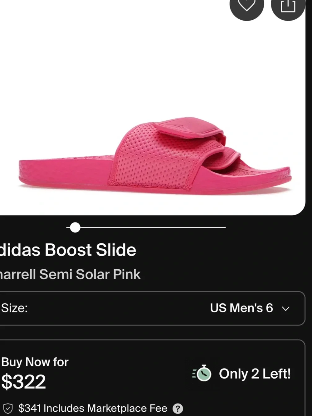 Adidas x Pharrell Boost PC Recovery Adjustable Comfy Semi Solar Pink Slide 10